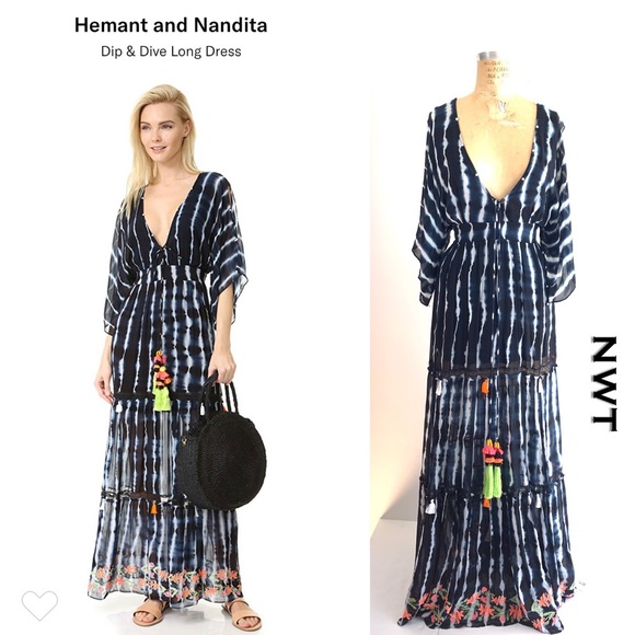 Anthropologie Dresses & Skirts - Tie Dye Silk Maxi Dress by Hemant & Nandita, NWT